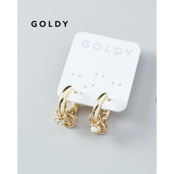 GOLDY ゴールディ 1241107 トリプレッツ ホール チャーム ワンタッチ ピアス