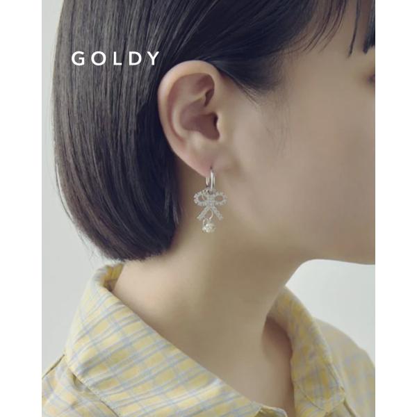 GOLDY ゴールディ 1250502 スクリブル リトル リボン ピアス