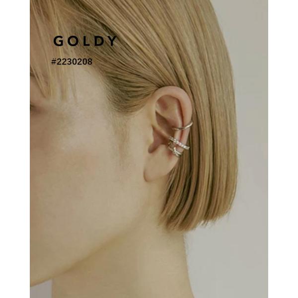GOLDY ゴールディ 2230208 キュービックジルコニア × メタル ノット 3PCS セット...