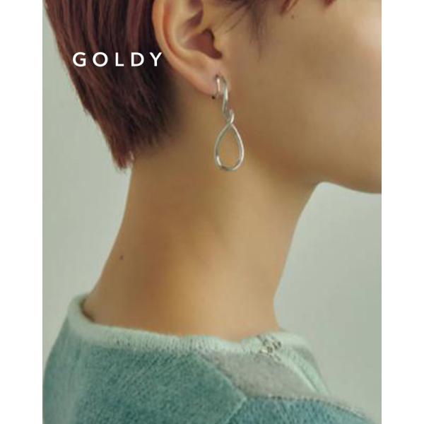 GOLDY ゴールディ 2231005 カーリー ライン アシンメトリー イヤリング