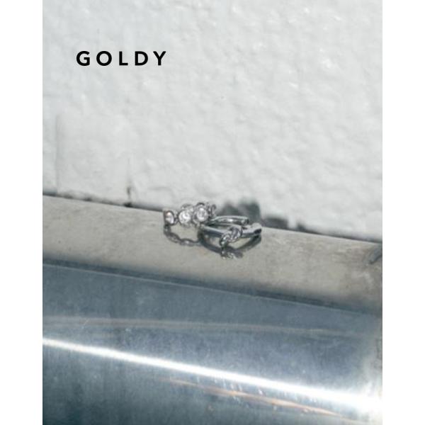 GOLDY ゴールディ 2231107 ノット × キュービックジルコニア セット イヤーカフ