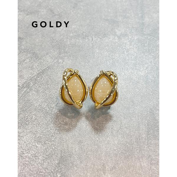 GOLDY ゴールディ 2240804 カラードロップレイヤードラインイヤリング