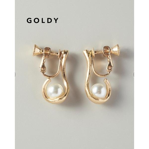 GOLDY ゴールディ 2241106 アタッチ パール メタル イヤリング