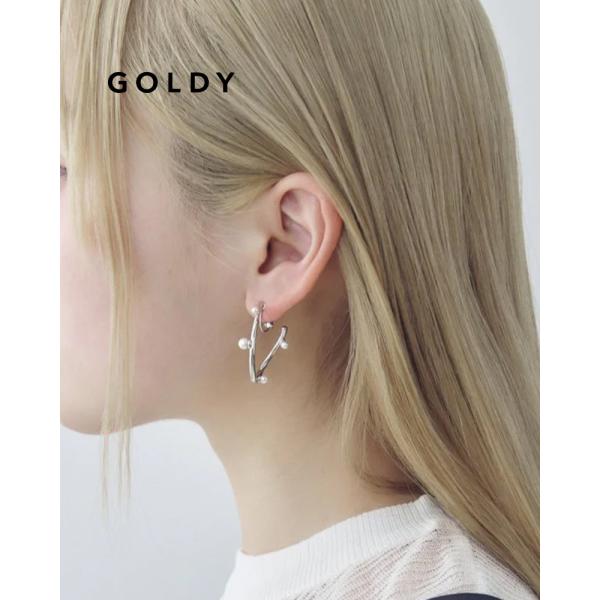 GOLDY ゴールディ 2250705 スフィアー オーバル フープ イヤリング