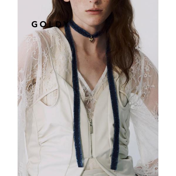 GOLDY ゴールディ 3250809 ハート × デニム コード チョーカー