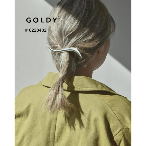【セール】GOLDY ゴールディ 6220402 シャープ ライン メタル ヘアー クリップ