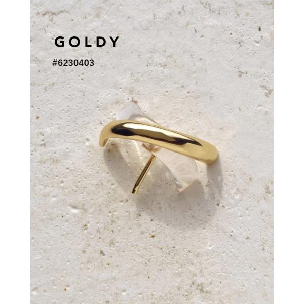 【セール】GOLDY ゴールディ 6230403 クリア × メタル クロス ヘアカフ