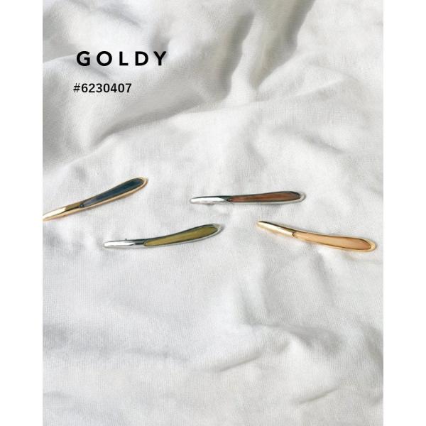 【セール】GOLDY ゴールディ 6230407 マーブル × メタル ビーク ライン バレッタ