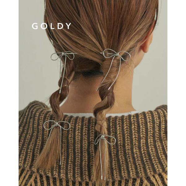 GOLDY ゴールディ 6240101 コード ミニ リボン へアカフ &amp; ヘアピン
