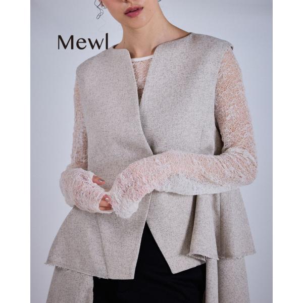 Mewl ミュール m254-43041 ツイードティアードベスト