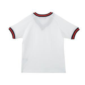 体操服[トップス] 白×紺赤ボーダーフライス ...の詳細画像1