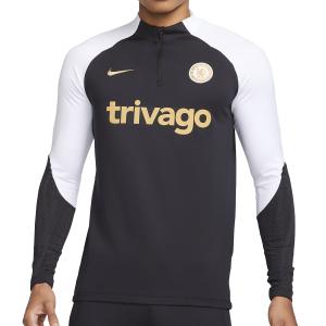 23/24 チェルシーFC オフィシャルグッズ NIKE サッカー メンズ Dri-FIT トレーニングロングシャツ ドリルトップ ストライク 黒