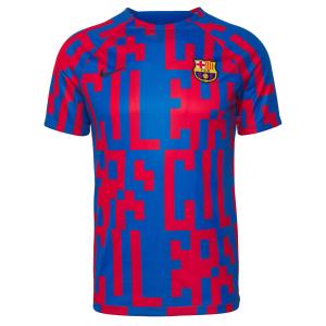 22/23 FCバルセロナ オフィシャルグッズ NIKE メンズ プレマッチユニフォームTシャツ 青