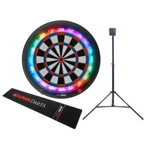 ダーツフルセット GRANBOARD3s、DARTSLIVE ダーツボード セット グランボード3s ブルー & グランポールスタンド