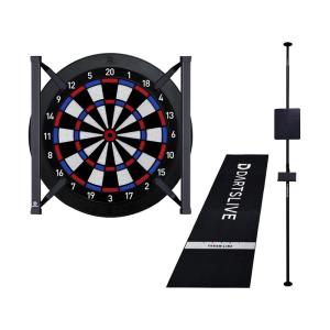 ダーツボード セット ダーツライブホーム &amp; ダーツスタンド DARTSLIVE ポールスタンド &amp; ダーツマットホーム 防炎スローマット &amp; ホーム LEDライト