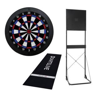 ダーツボード セット ダーツライブホーム & ダーツボードスタンド アルテミス & ダーツライブ防炎ラベル付スローマット (ダーツボード 自宅)