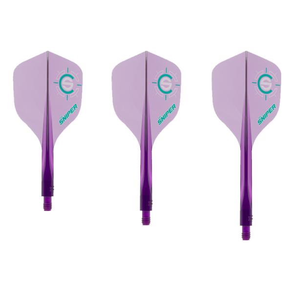 ダーツ フライト コンドル アックス120(3枚羽) ザ・スナイパー スモール クリアパープル コナ...