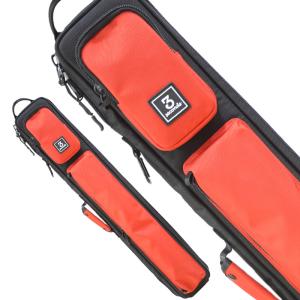 ビリヤード キューケース スリーセカンズ レッド 4バット4シャフト ソフト(3S4B4S-S-BLK×RED)