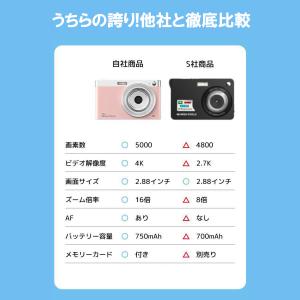 デジタルカメラ ビデオカメラ 4K 16倍ズー...の詳細画像1