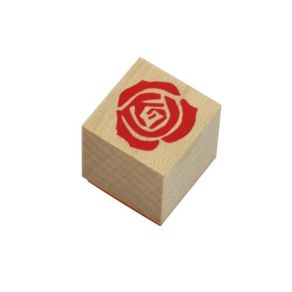 ラバースタンプ やまだ流 薔薇の花 レッド
