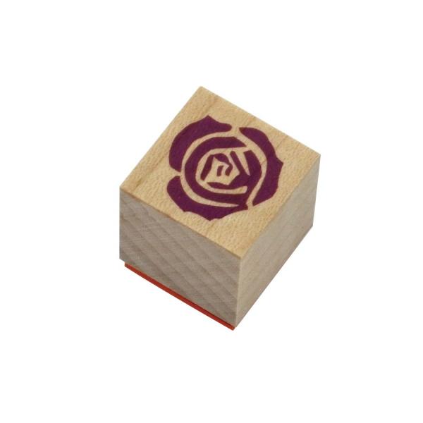 ラバースタンプ やまだ流 薔薇の花 パープル