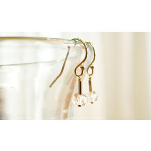 NY産 ハーキマーダイヤモンド フックピアス ...の詳細画像4