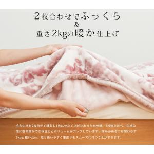 割引品 西川 毛布 シングル 2枚合わせ毛布 ...の詳細画像4