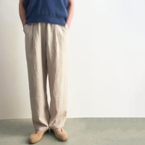 パンツ COMM.ARCH.  コム・アーチ　   RAMIE LINEN CANVAS TROUSERS  ラミーリネンキャンバスパンツ｜escargot-circus