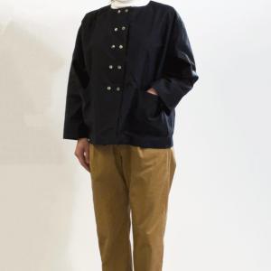 ジャケット　Sasanqua by trees サザンカバイツリー　LIGHT  MOLESKIN  COOK  JACKET  AN-207   -BLACK-｜escargot-circus