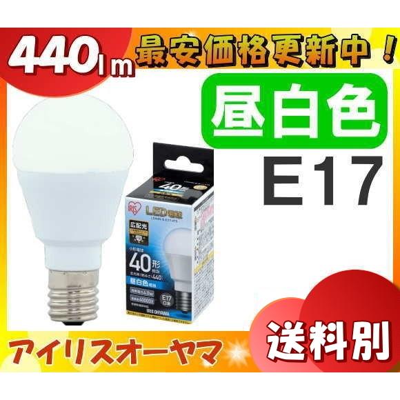 ★アイリスオーヤマ LDA4N-G-E17-4T5 LED電球 E17 40W 昼白色 広配光タイプ...