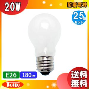 ★[25個セット]東洋 TAI110V20WW/TC 耐震電球 20形 20W E26 ホワイト フロスト「送料無料」「FR」｜esco-lightec