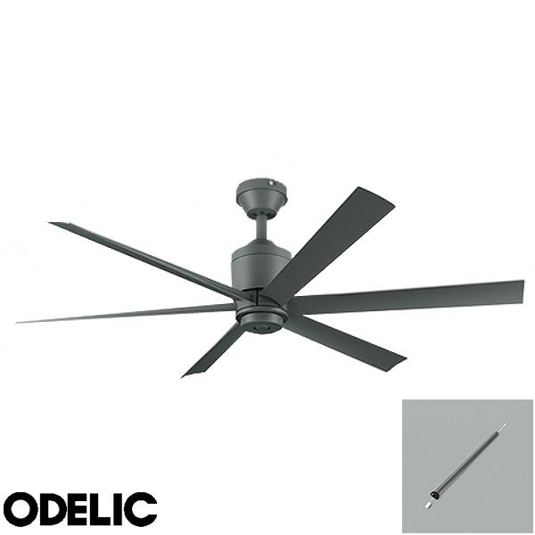 オーデリック WF249P1+WF738P1 シーリングファン 延長パイプ600 DCモーター 傾斜...