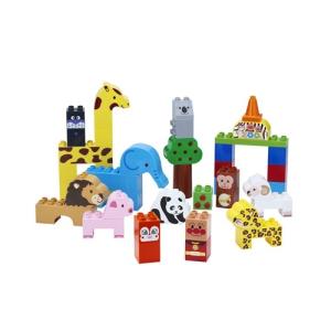 ブロックラボ ファーストブロック アンパンマンとあつまれ！どうぶつえんブロックセット おもちゃ こども 子供 知育 勉強 1歳6ヶ月