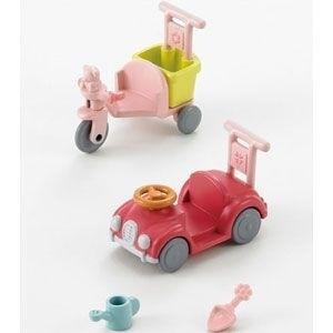シルバニアファミリー カ-216 三輪車・くるまセット おもちゃ こども 子供 女の子 人形遊び 家具 3歳｜esdigital
