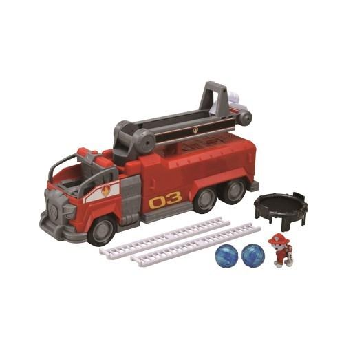 パウ・パトロール ザ・ムービー DX変形ビークル マーシャル スーパーファイヤートラックおもちゃ こ...