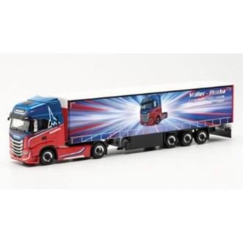 『ヘルパ カーズ＆トラック』 1／87 イベコ S-Way カーテンキャンバス セミトレーラー ’M...