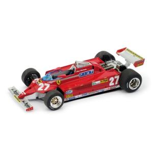 『Brumm(ブルム)』 フェラーリ 126CK ターボ 1981年 モンテカルロGP 優勝 ＃27 G. Villeneuve 1／43【R367】 (ミニカー)【再販】ミニカー｜esdigital