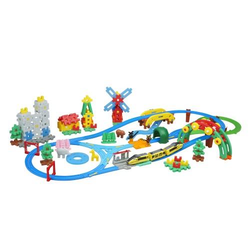 プラレールと遊ぼう！ Gakkenニューブロック ジオラマデラックスセット クリスマスおもちゃ こど...