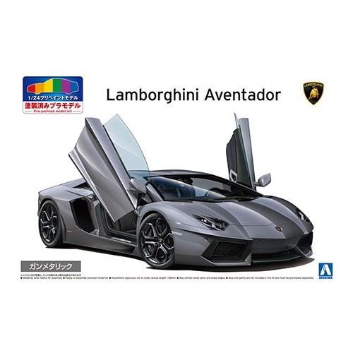 アオシマ 11 ランボルギーニ アヴェンタドール ガンメタリック 【1／24 プリペイントモデル N...