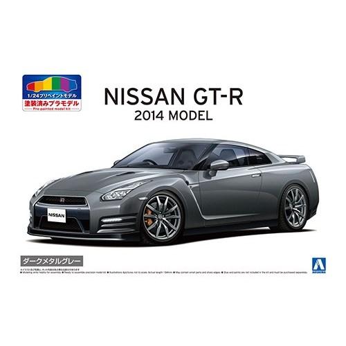 アオシマ ニッサン R35 GT-R ’14 ダークメタルグレー 【1／24 プリペイントモデル N...