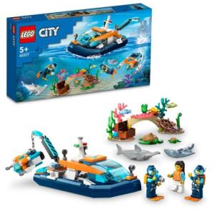LEGO レゴ シティ 探査ダイビングボート 60377おもちゃ こども 子供 レゴ ブロック 5歳｜esdigital