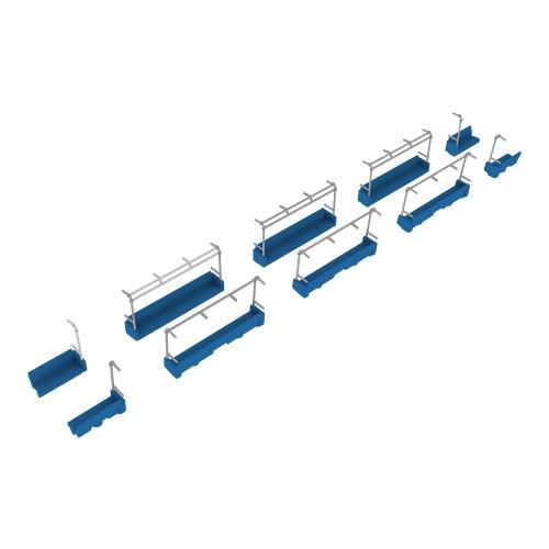 ロングシート内装セットA(ブルー) 4ドア車用2両分入り 1／80スケール 【PP188】 (プラス...