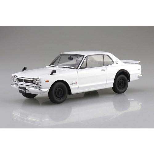 楽プラ スナップカー 1／24 KPGC10 スカイラインHT 2000GT-R 1971 ホワイト...