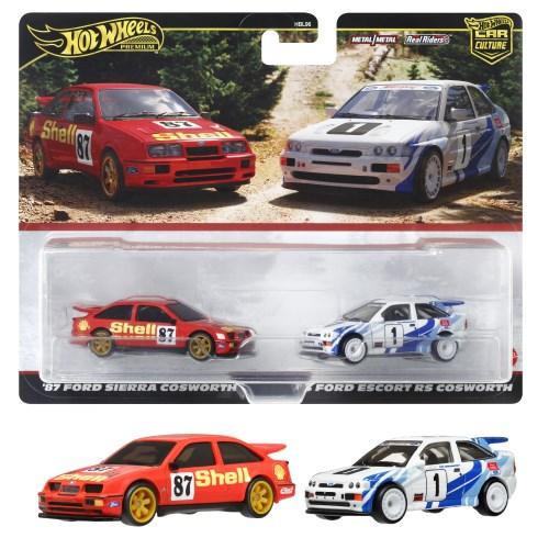 ホットウィール プレミアム 2パック  ’93 フォード エスコート RS コスワース ／ ’87 ...