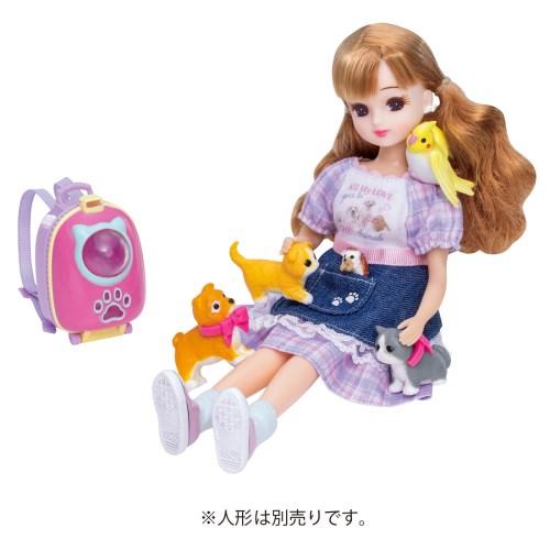 リカちゃん わんにゃんリュック＆ペットいっぱいセットおもちゃ こども 子供 女の子 人形遊び 小物 ...