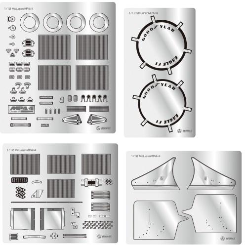 1／12 フォーミュラシリーズ マクラーレン MP4／4 1988 ワールドチャンピオン用ディテール...
