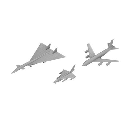 1／700 アメリカ空軍機セット7(XB-70試作戦略爆撃機、B-58戦略爆撃機、KC-135R空中...