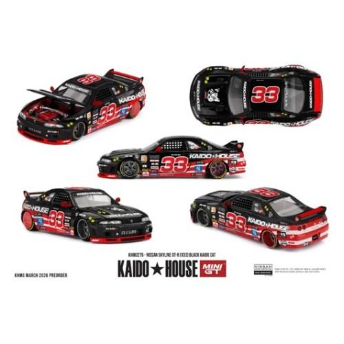 MINI-GT 1／64 Nissan スカイライン GT-R R33 Black Kaido Ca...