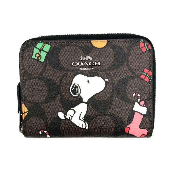 コーチ 財布 ★COACH★ スモール ジップ アラウンド ウォレット シグネチャー スヌーピー プ...