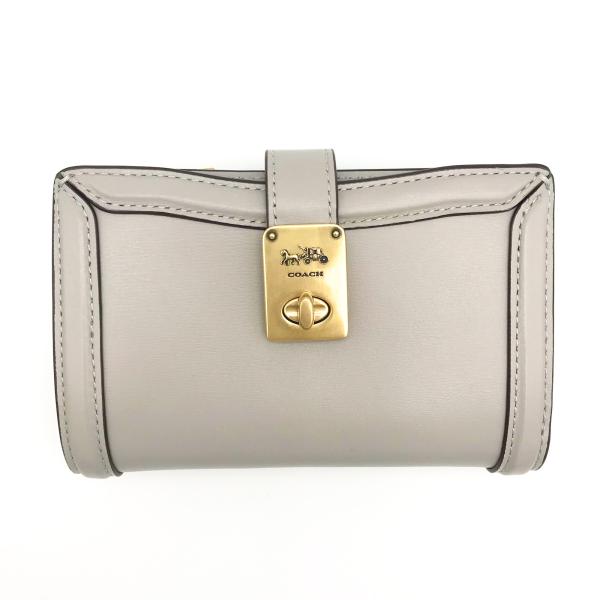 コーチ ★COACH★ 財布 HUTTON WALLET ハットン ウォレット ブラス ダヴ グレー...